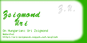 zsigmond uri business card